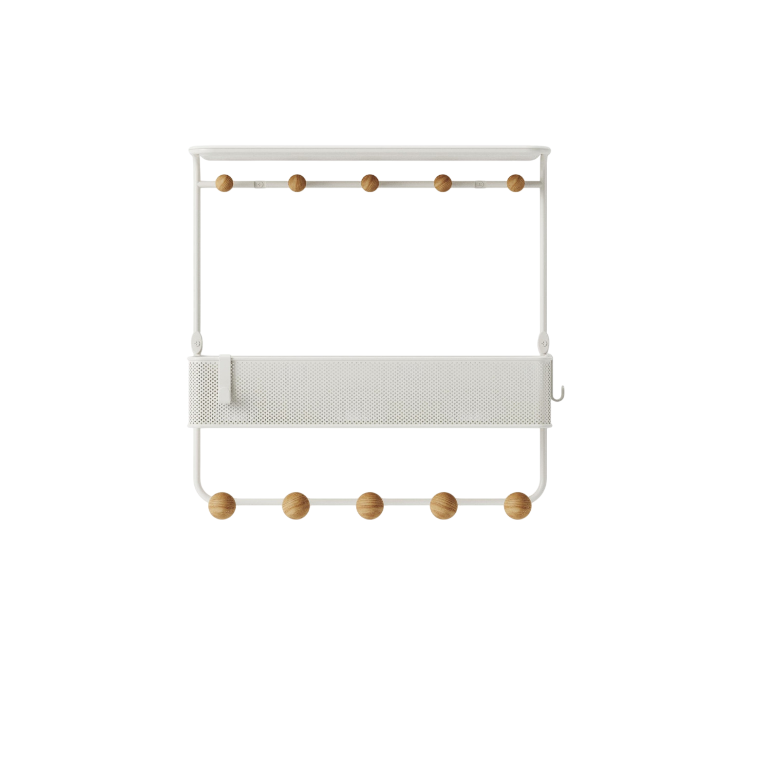 Portemanteau Estique 10 crochets, blanc