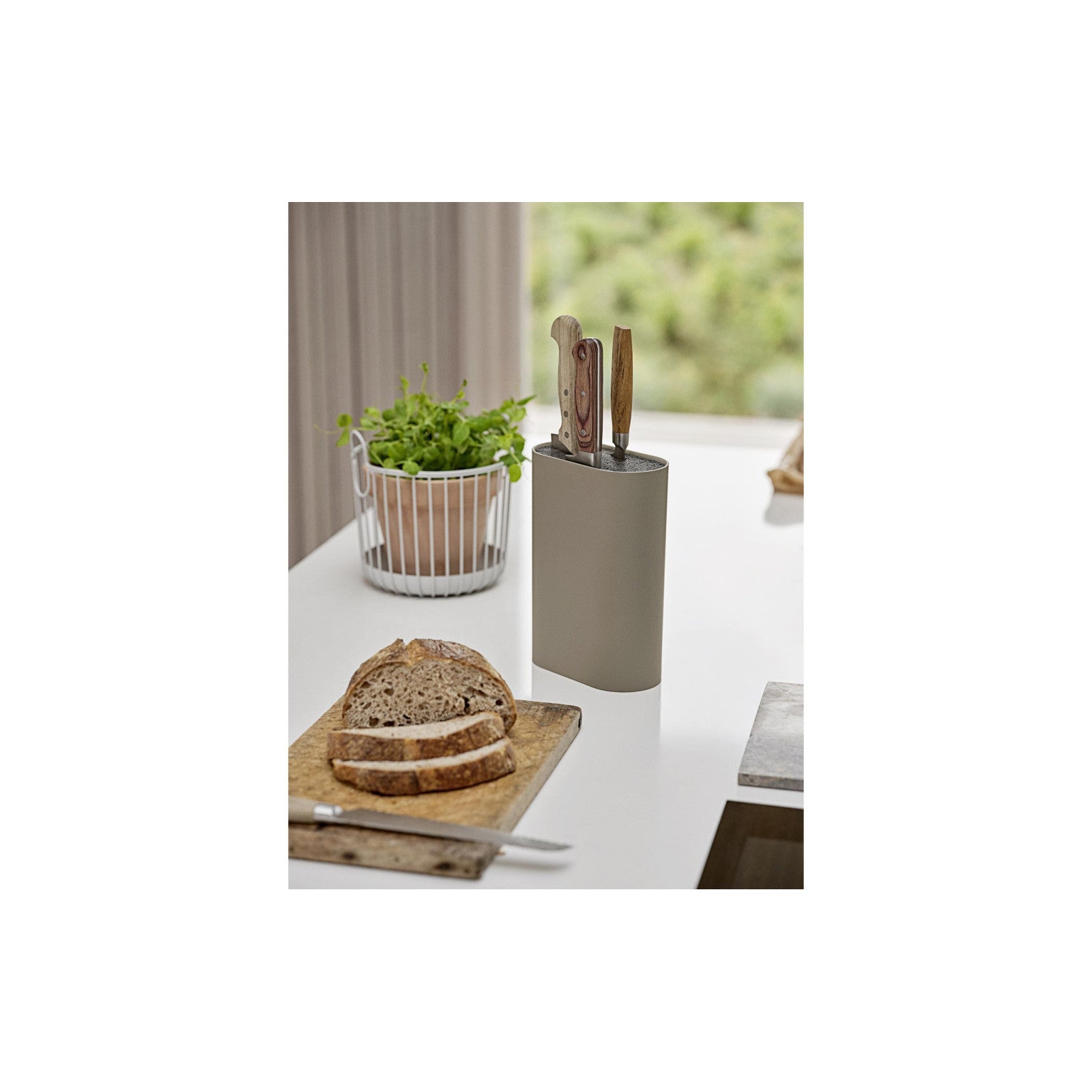 Bloc à couteaux Singles, Taupe