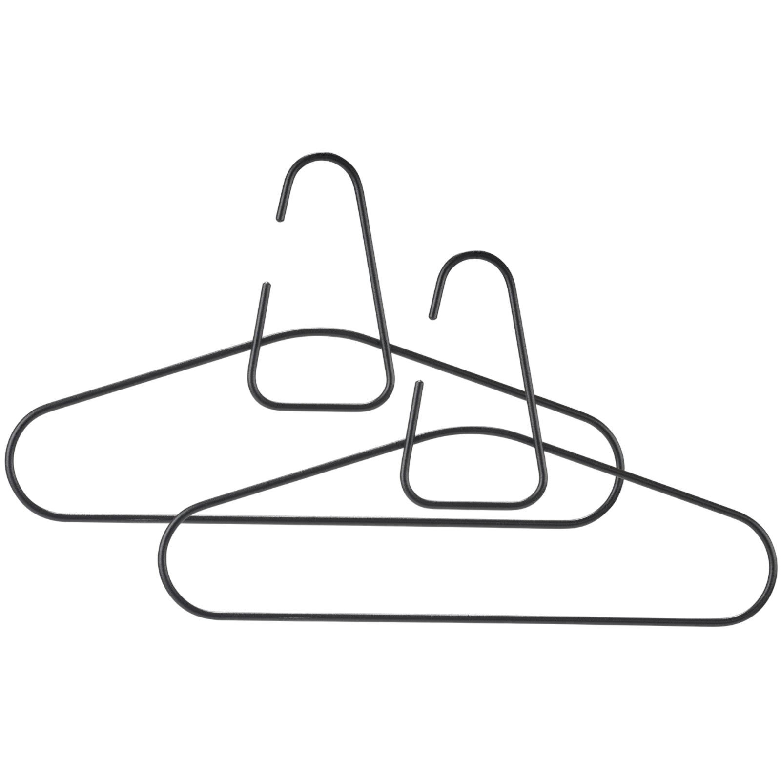 Metal coat hanger, set of 2, Black
