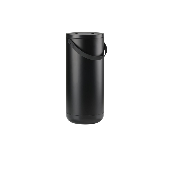 Circular Trash Can, 35 L, Black