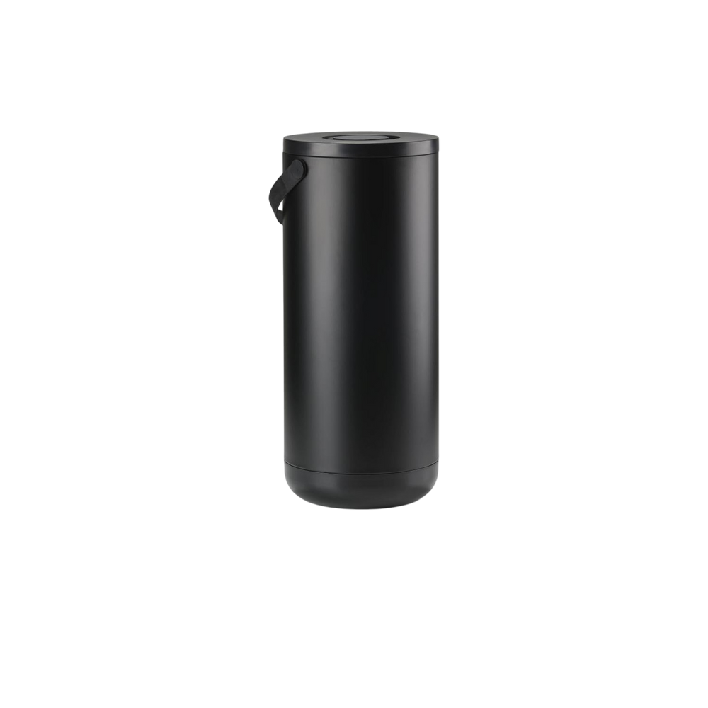 Circular Trash Can, 35 L, Black