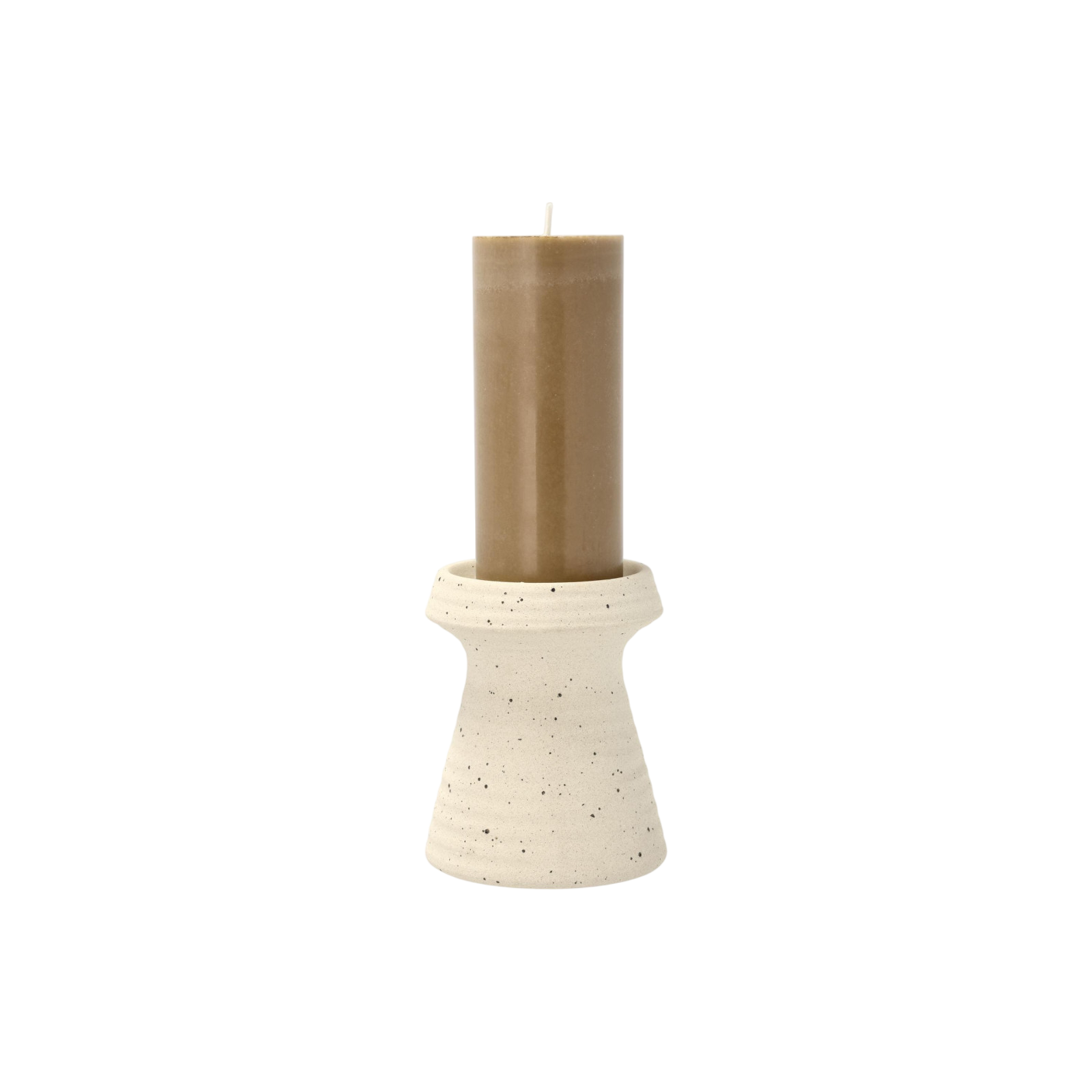 Elv candlestick, white