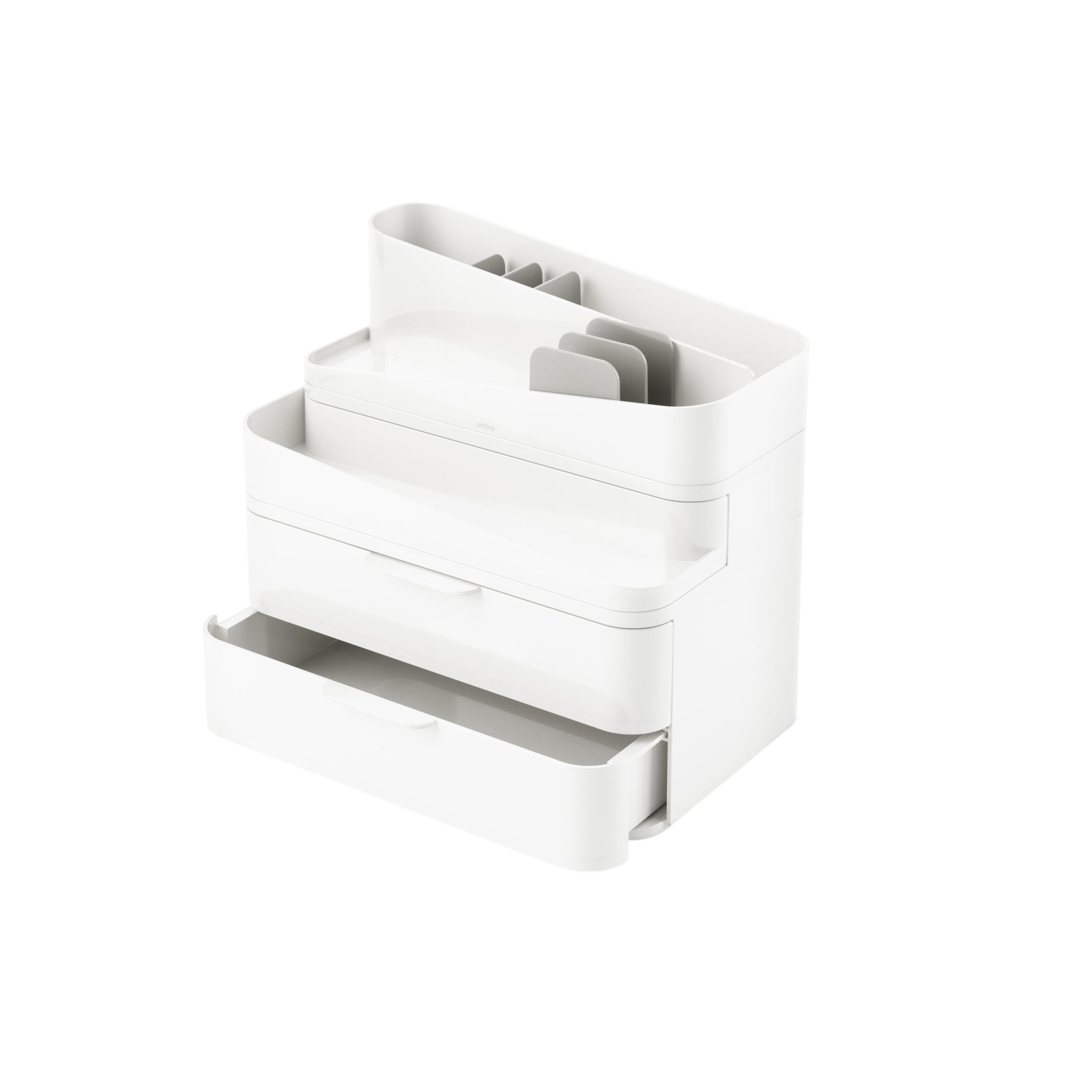 Porte-ustensiles de bain Glam gris/blanc