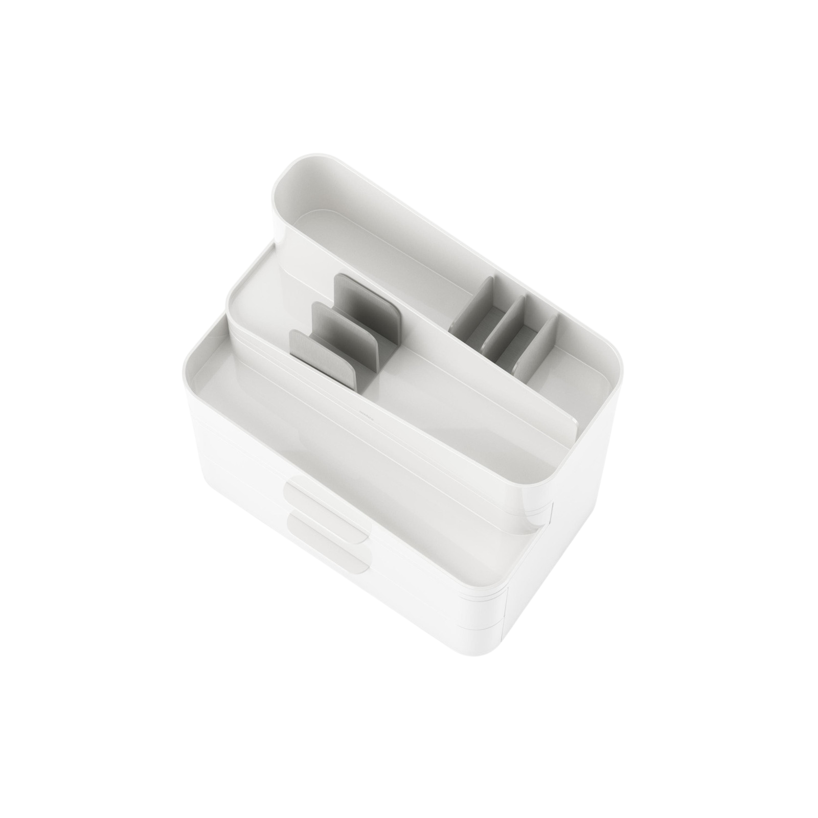 Porte-ustensiles de bain Glam gris/blanc