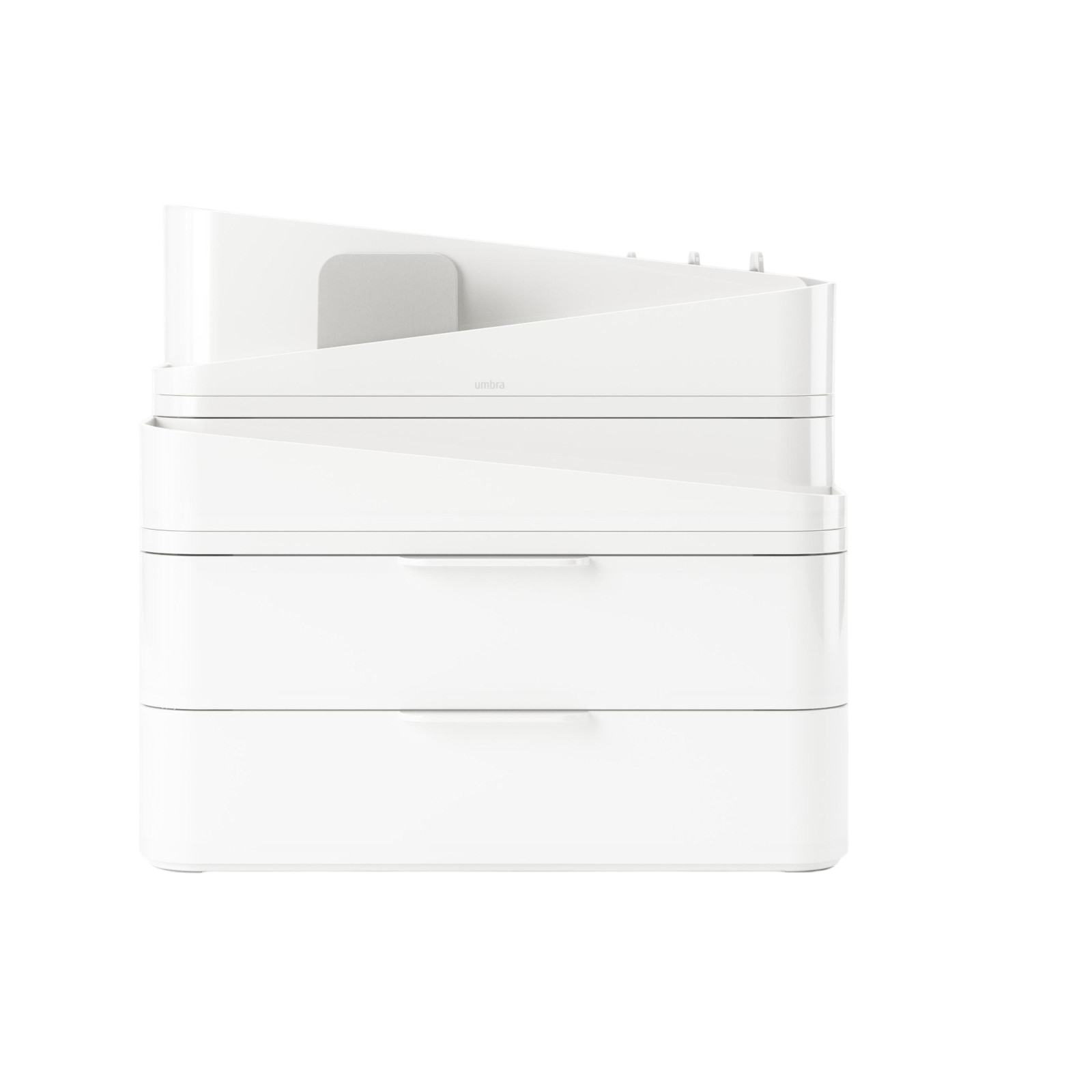 Porte-ustensiles de bain Glam gris/blanc