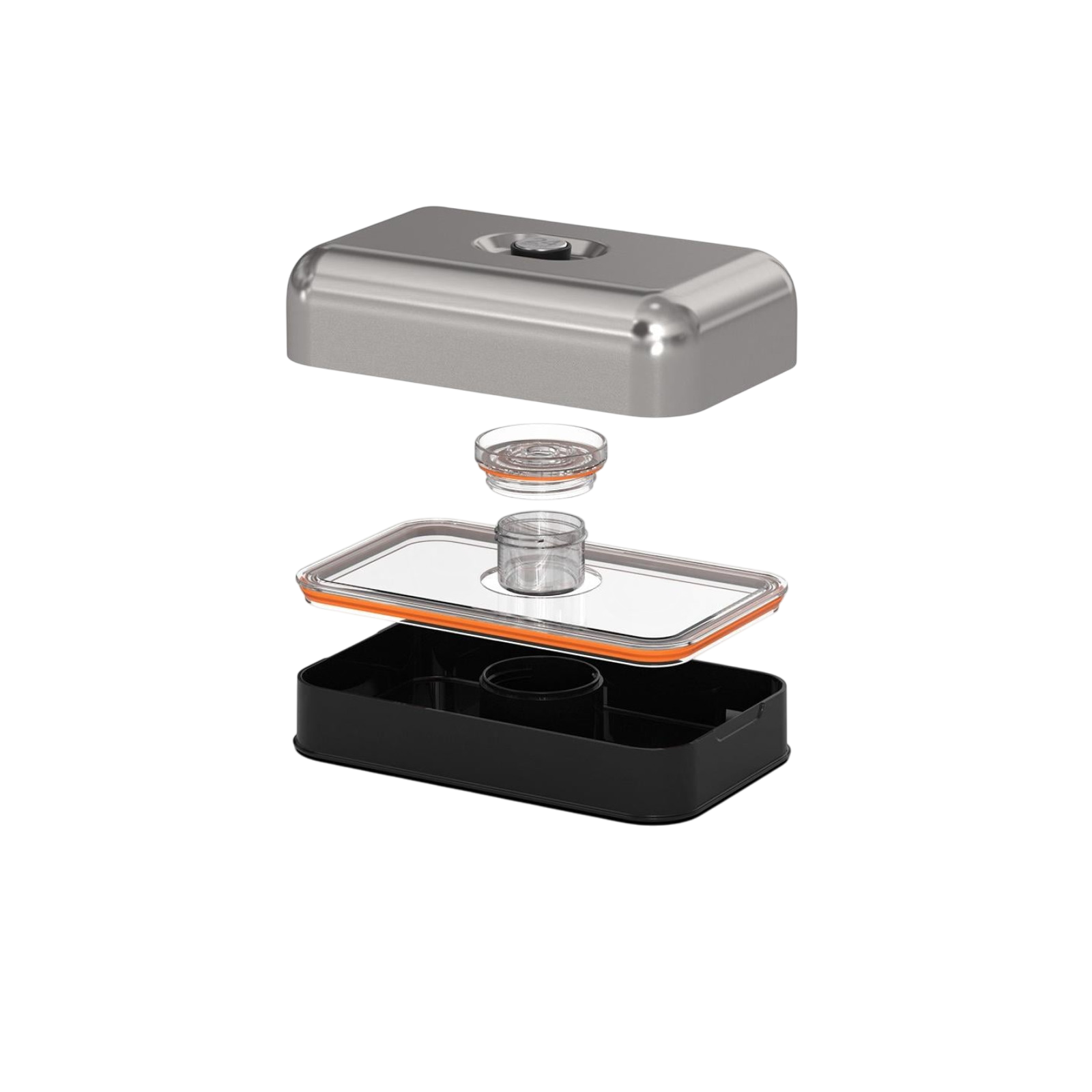 Brushed steel lunchbox