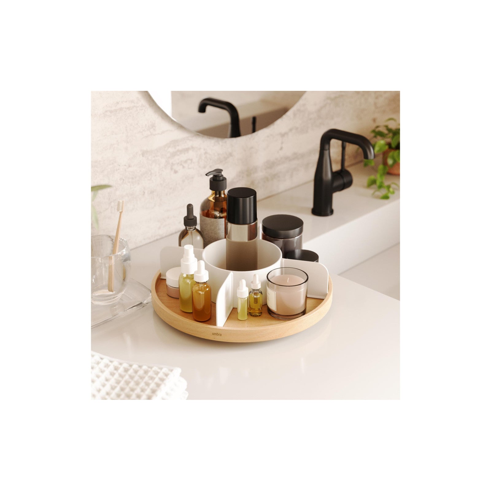 Küchenutensilienhalter Bellwood Nature/Weiss