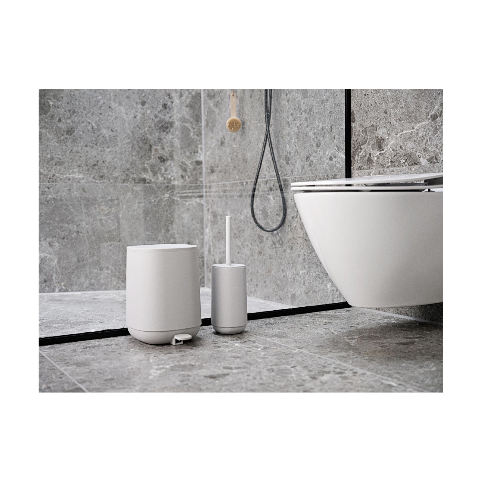 Poubelle à pédale Time 3 l, gris clair