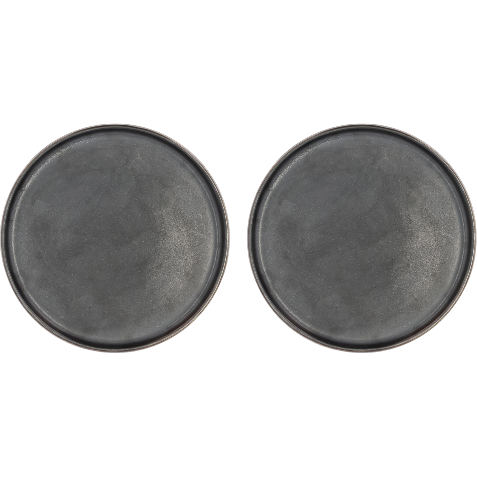 Assiette plate Fjord, 2 pièces, noir