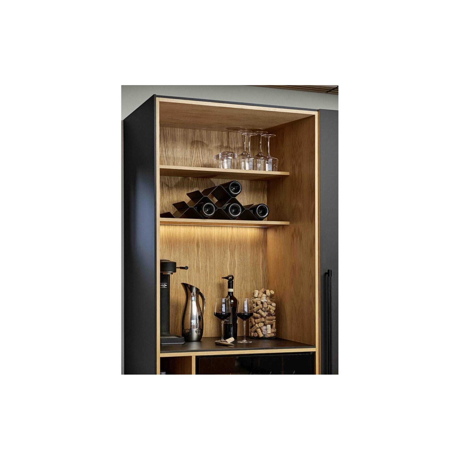 Weinregal Rocks für 9 Flaschen, Schwarz