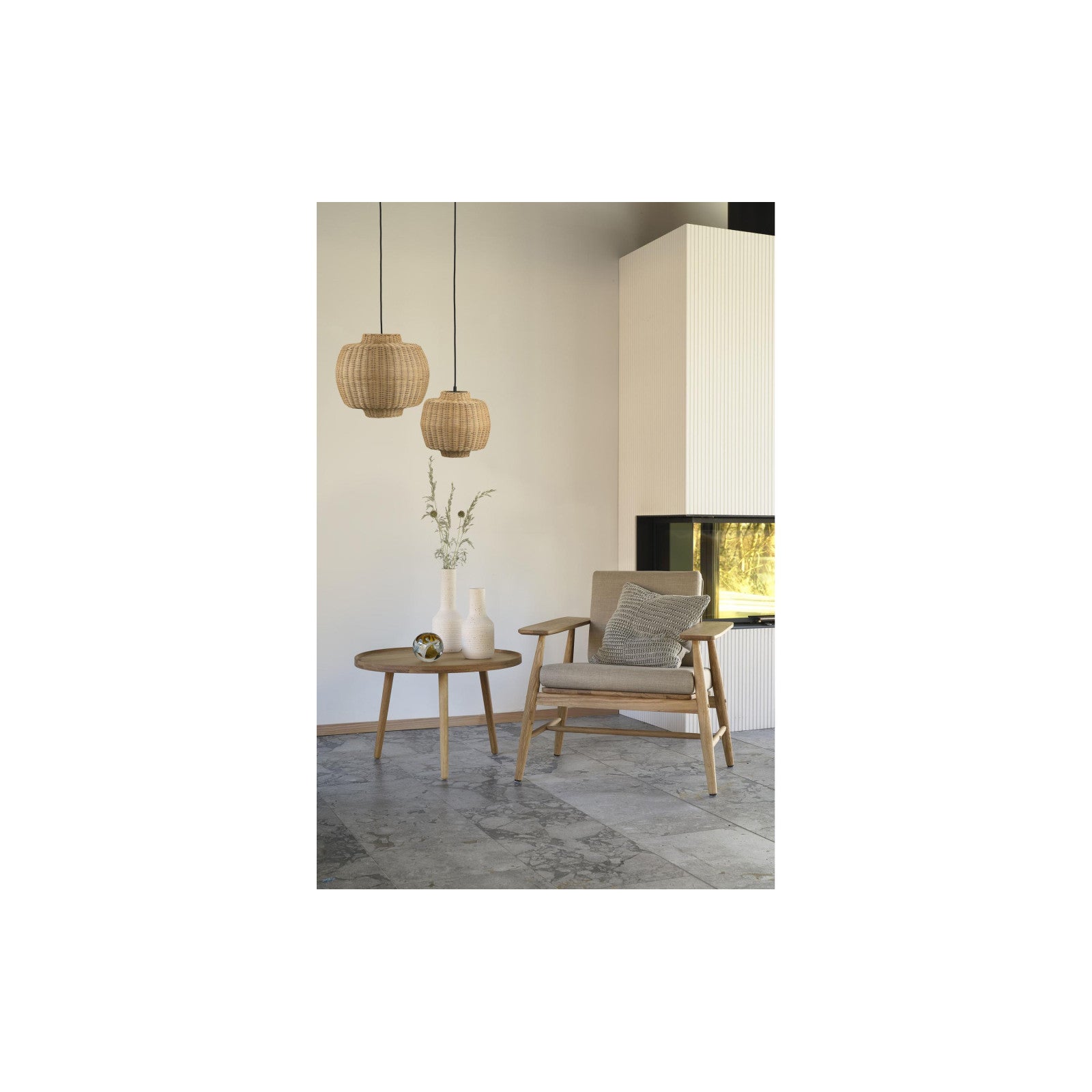 Pendant light Vilna Ø 30 cm, brown