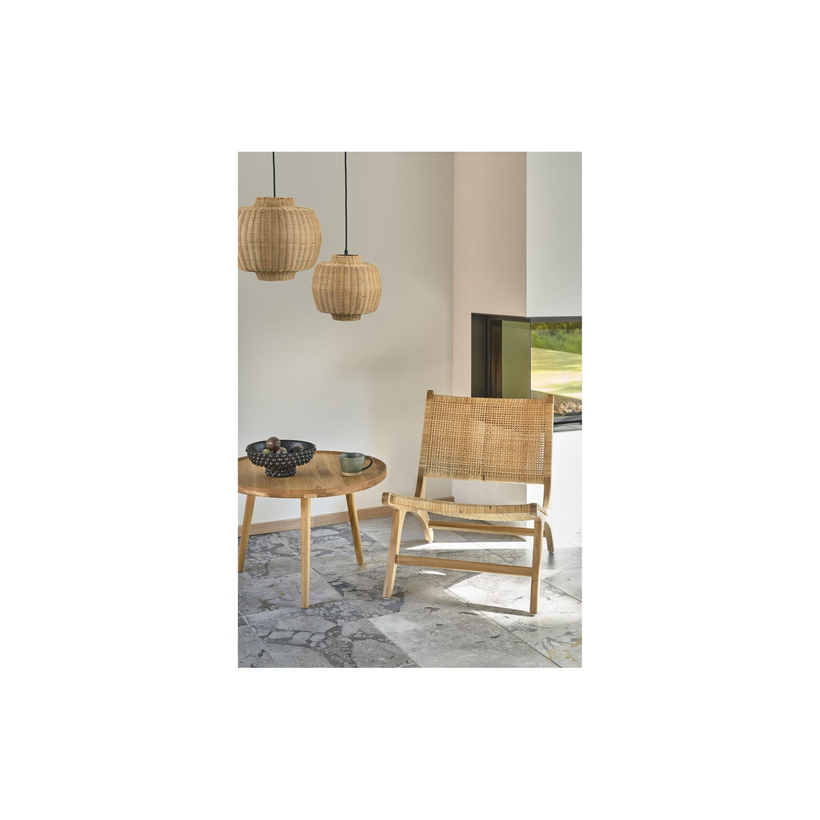 Pendant light Vilna Ø 30 cm, brown