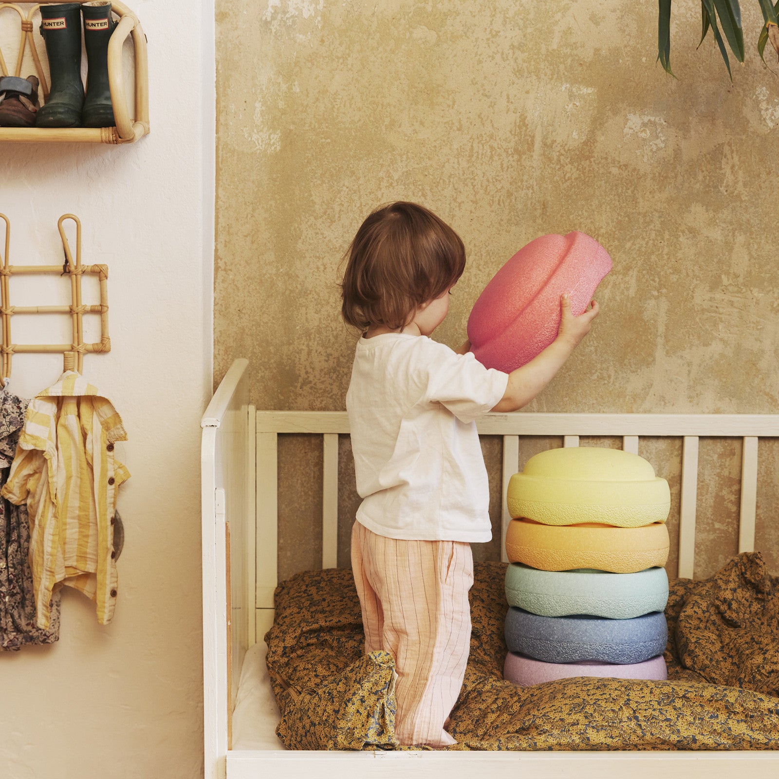 Pierre à empiler Rainbow pastel