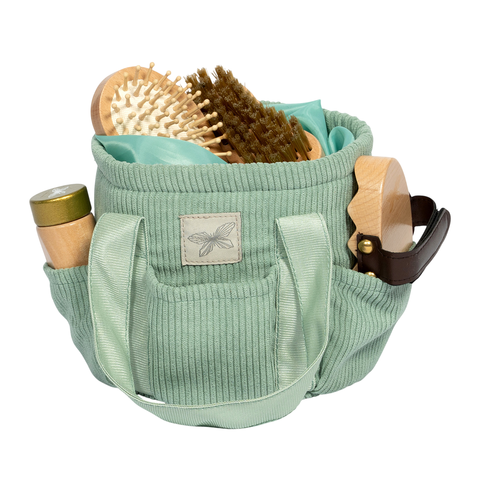 Steckenpferd Tasche für Pflegeutensilien Cord Grün