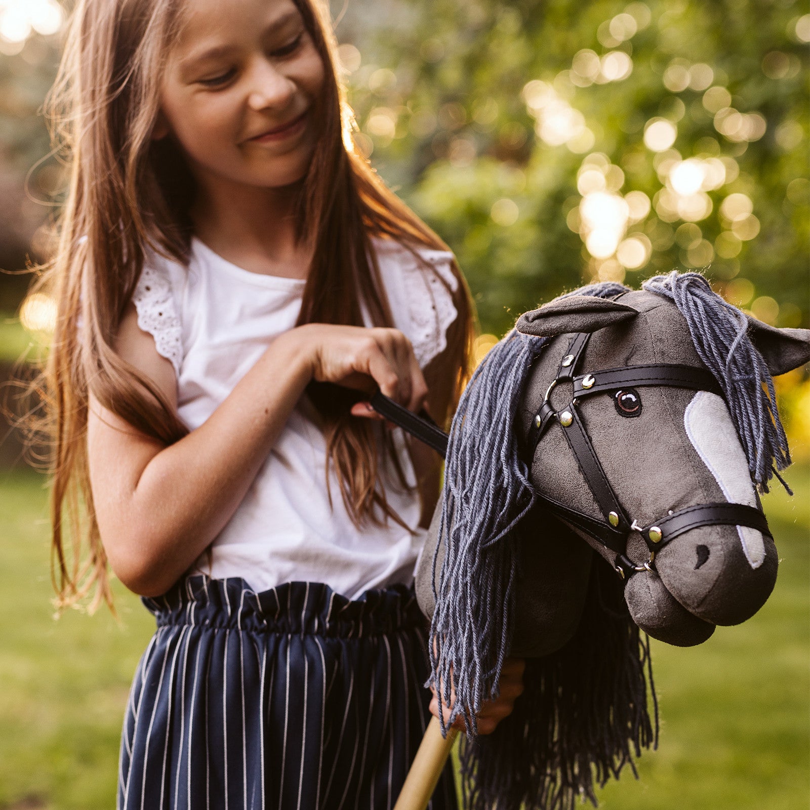 Cheval de bois gris Sky