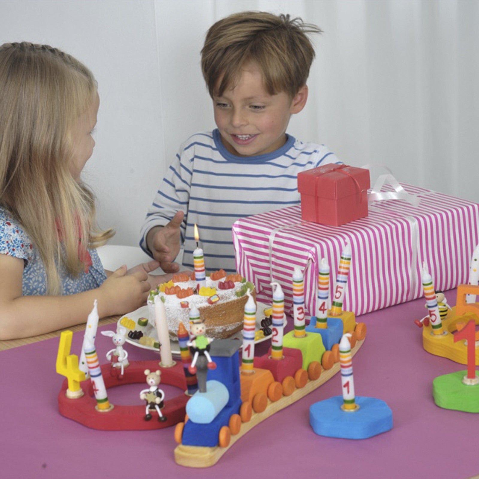 GRIMM's candle Ringelbunt number 8