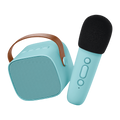 Rechargeable wireless speaker and microphone Blue Pastel