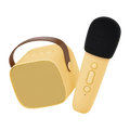 Rechargeable wireless speaker and microphone Yellow Pastel