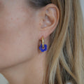 Kreolen Hoop Flower blau