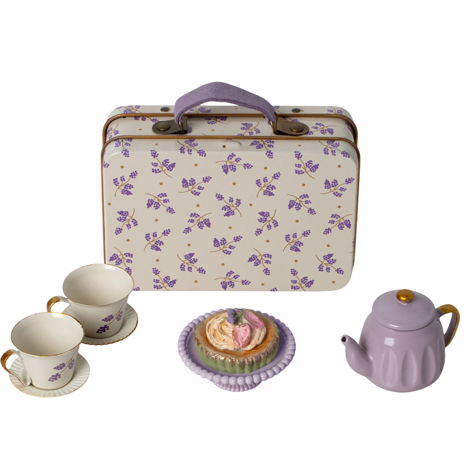 Maileg Mouse Tea Set Madelaine Purple
