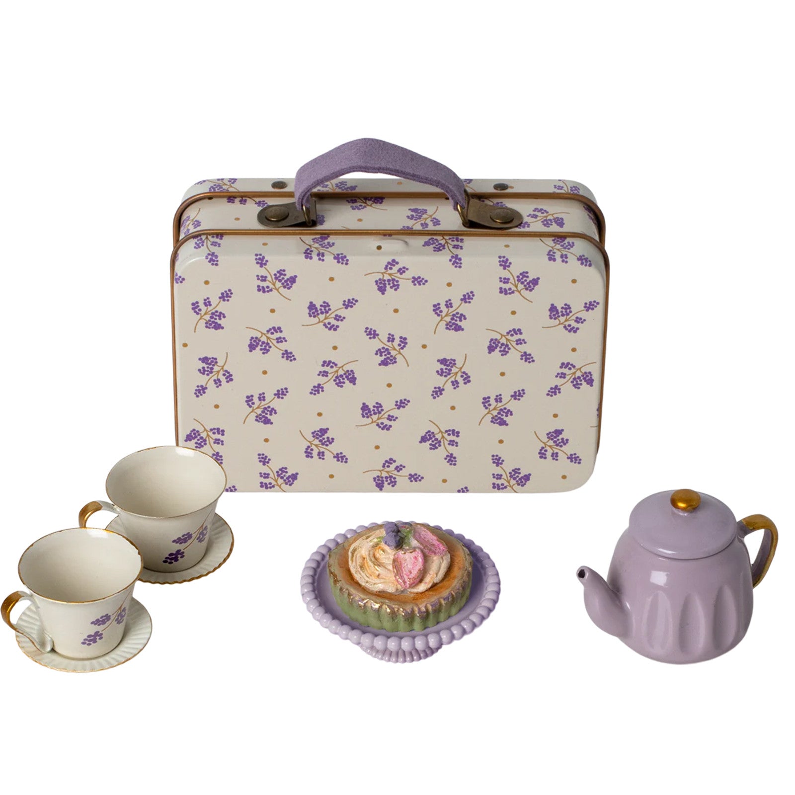 Maileg Mouse Tea Set Madelaine Purple