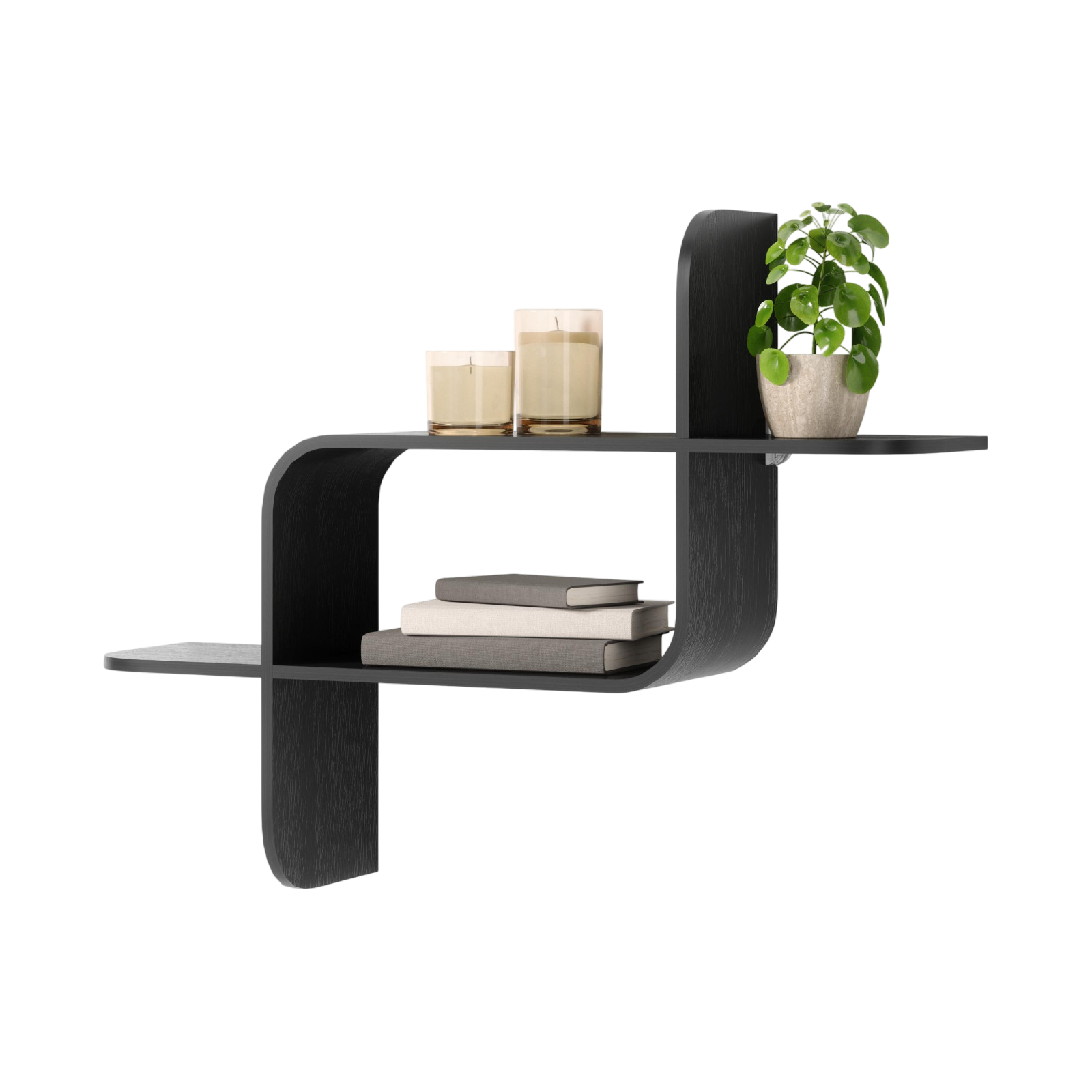 Étagère murale Montage 62 x 15 x 47 cm, noir