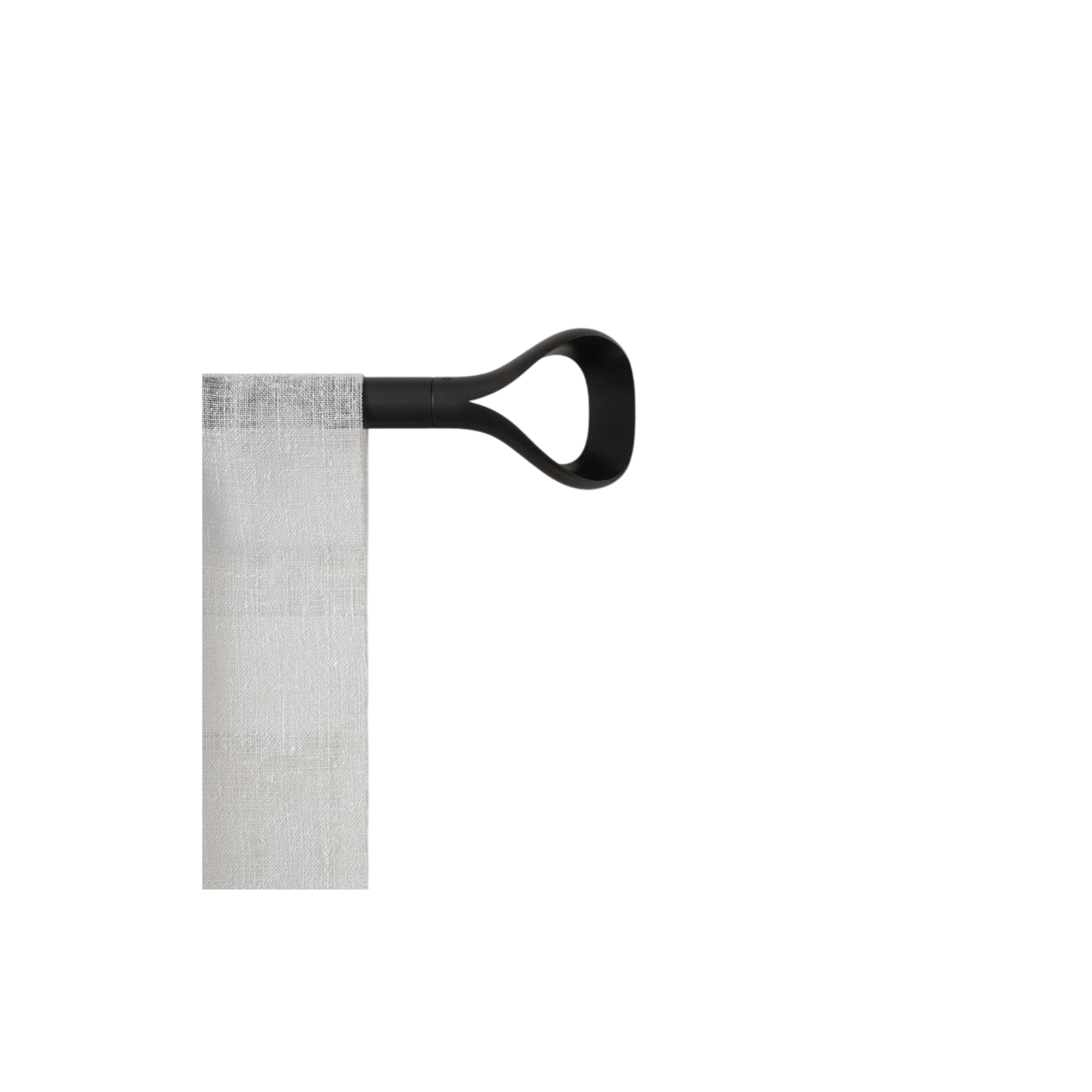 Vorhangstange Loop 107-306 cm, Schwarz