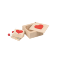 Heart-shaped booklet in wooden box German