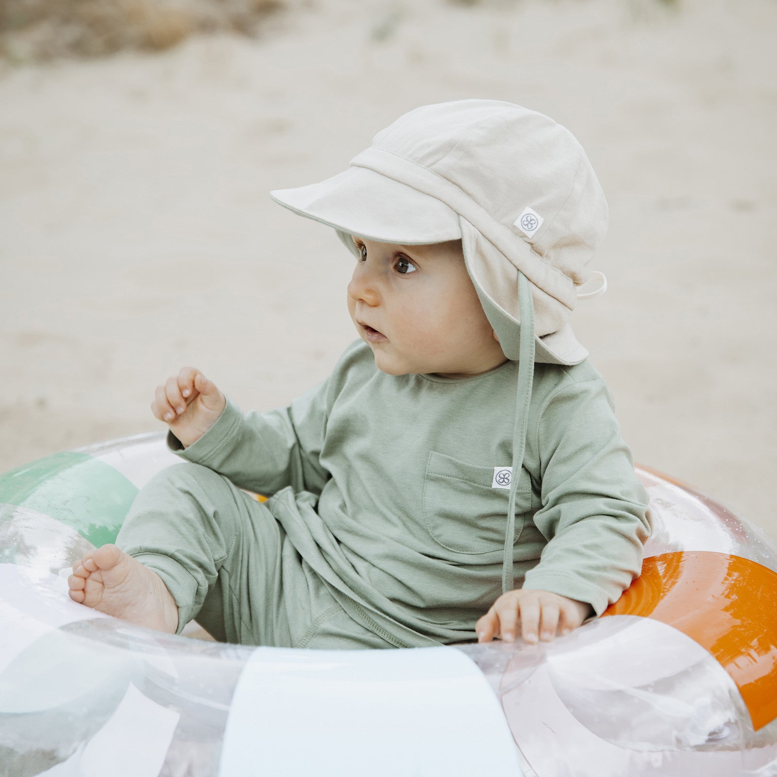 Baby Langarmshirt UVP 50+ Olive Green