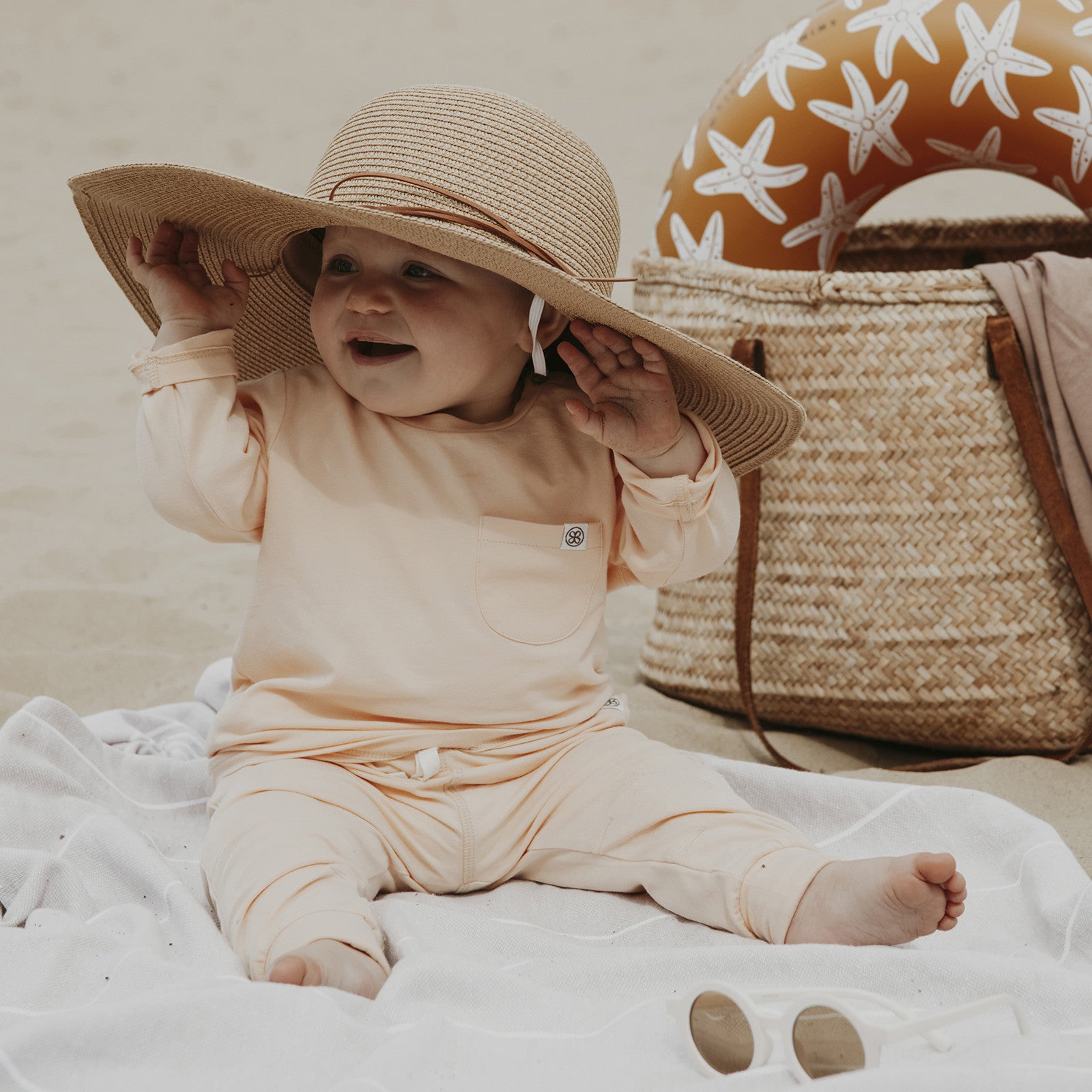 T-shirt bébé manches longues UVP 50+ Peachy Summer