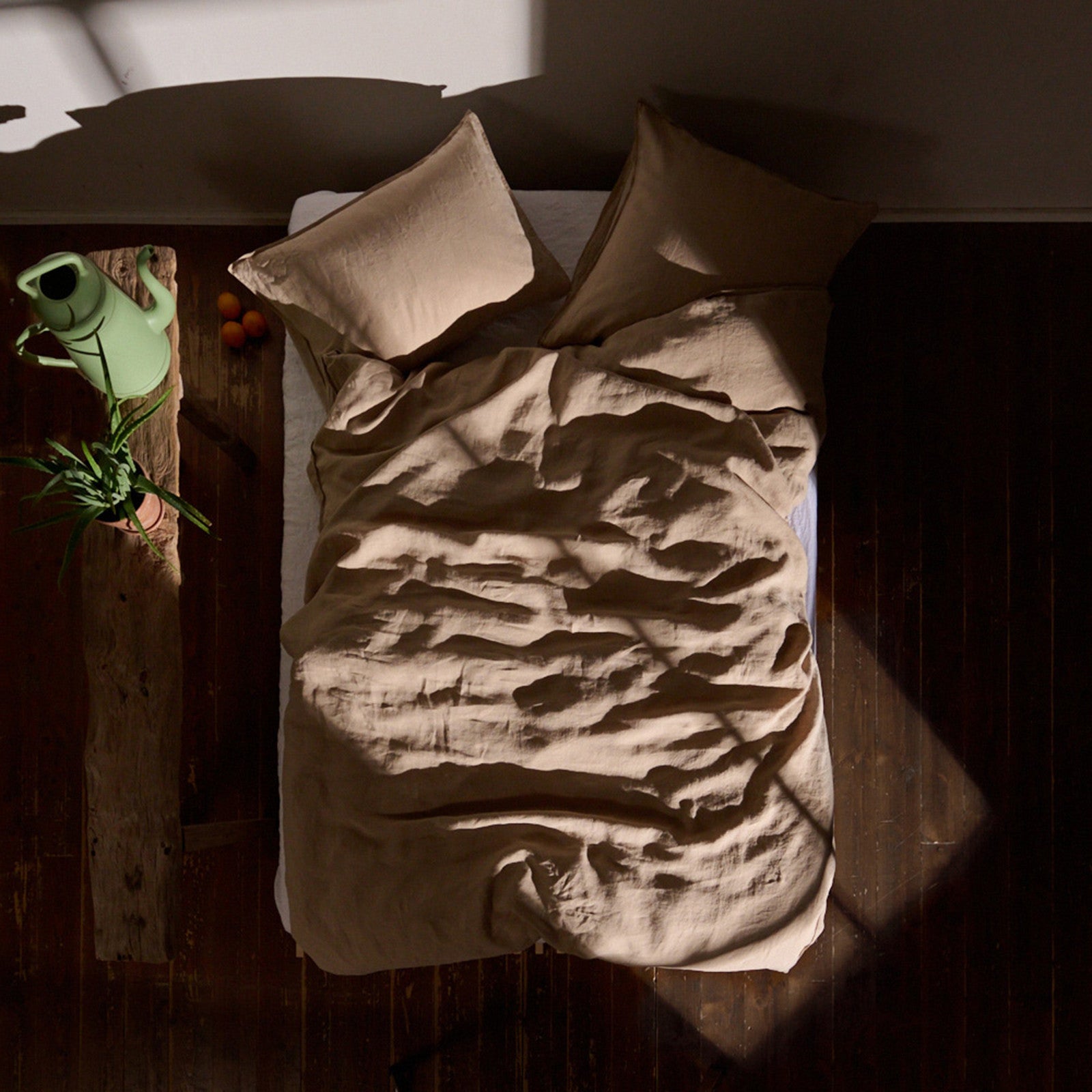 Linus housse de couette uni oat 200x210 cm