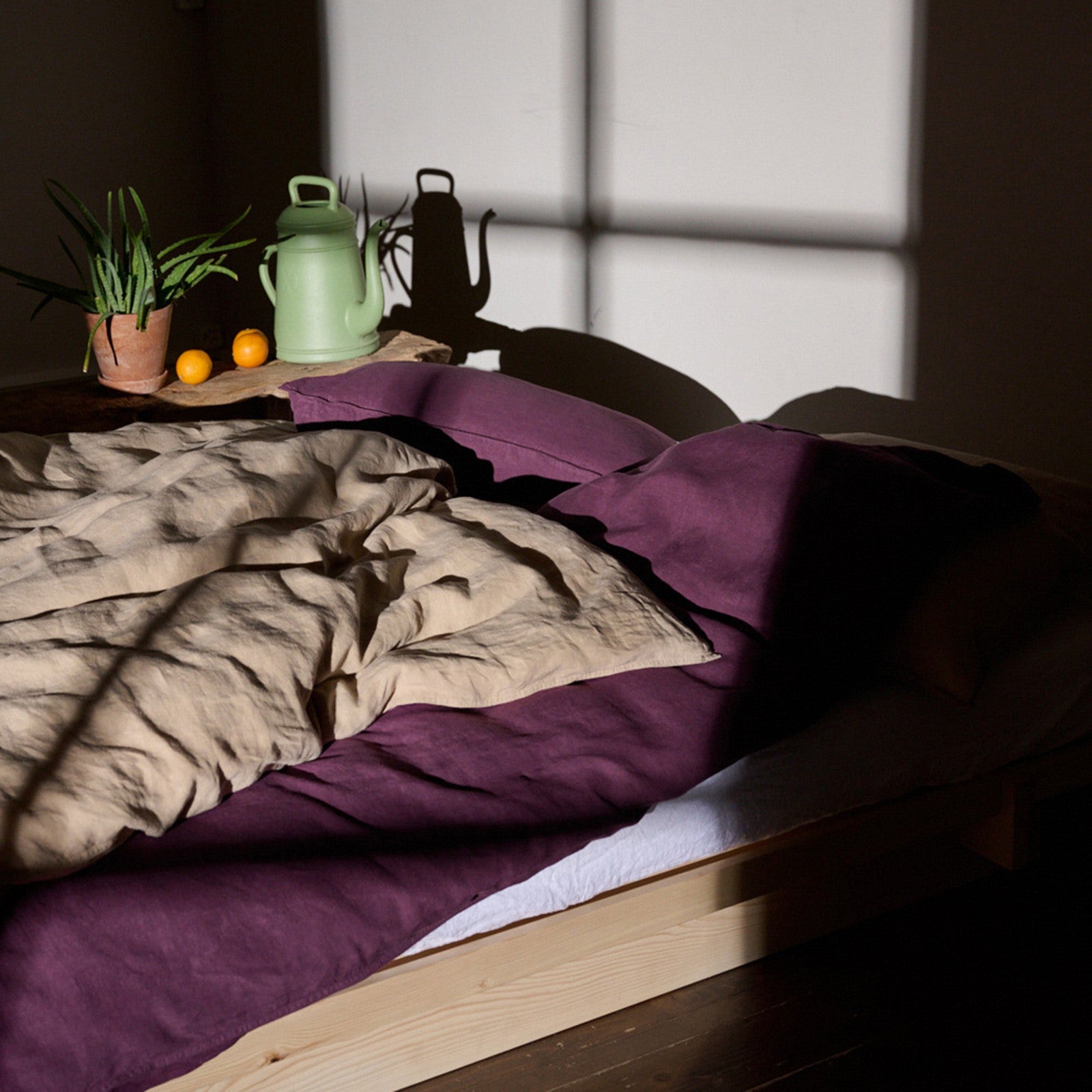 Linus housse de couette uni oat 200x210 cm