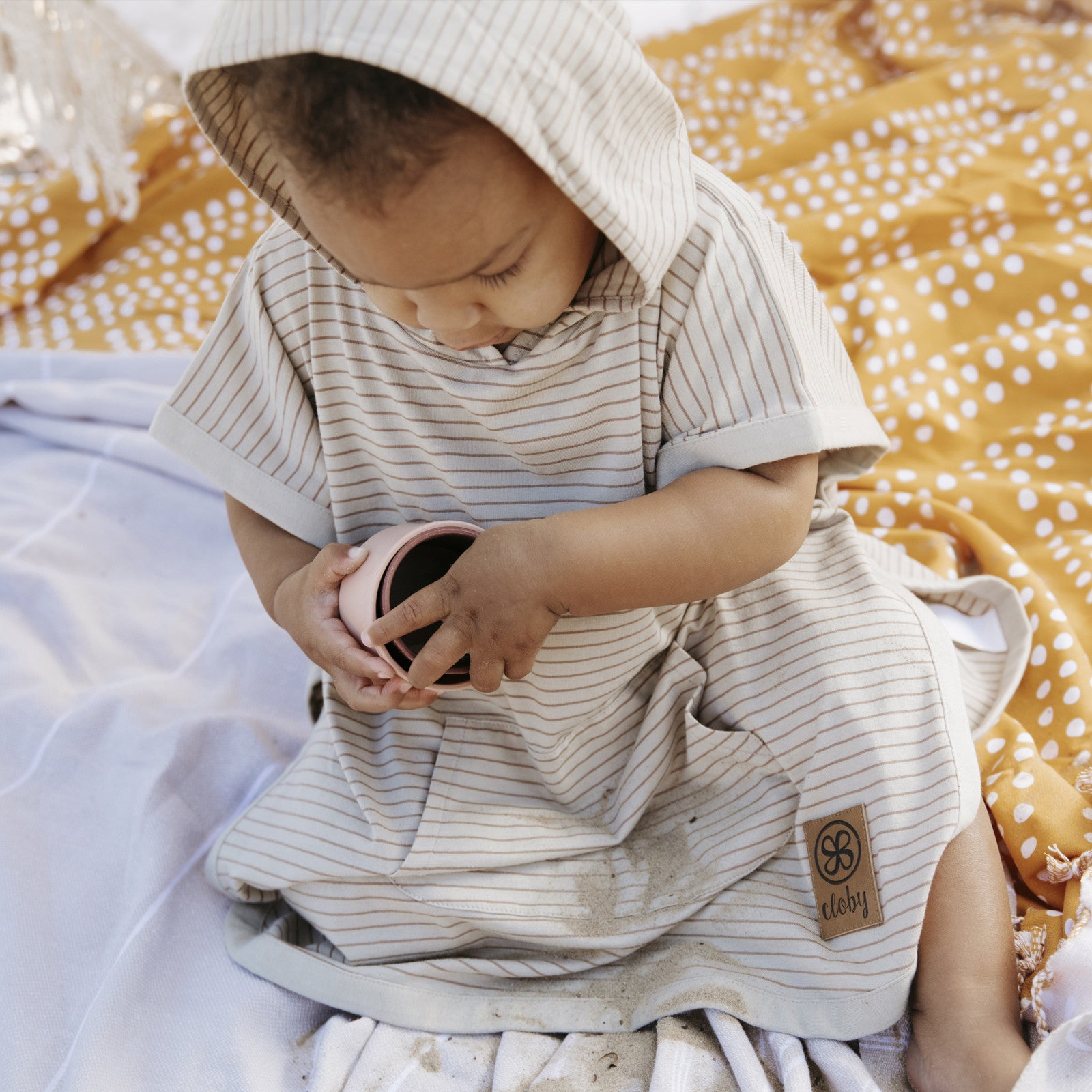 UV Poncho Sandy Beach Peanut Brown UPF50+