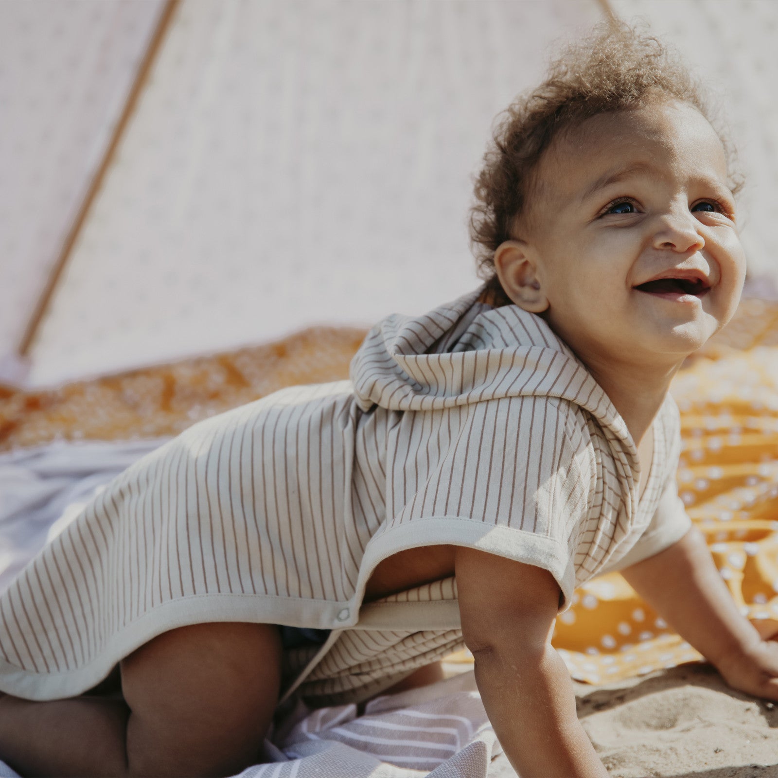 UV Poncho Sandy Beach Peanut Brown UPF50+