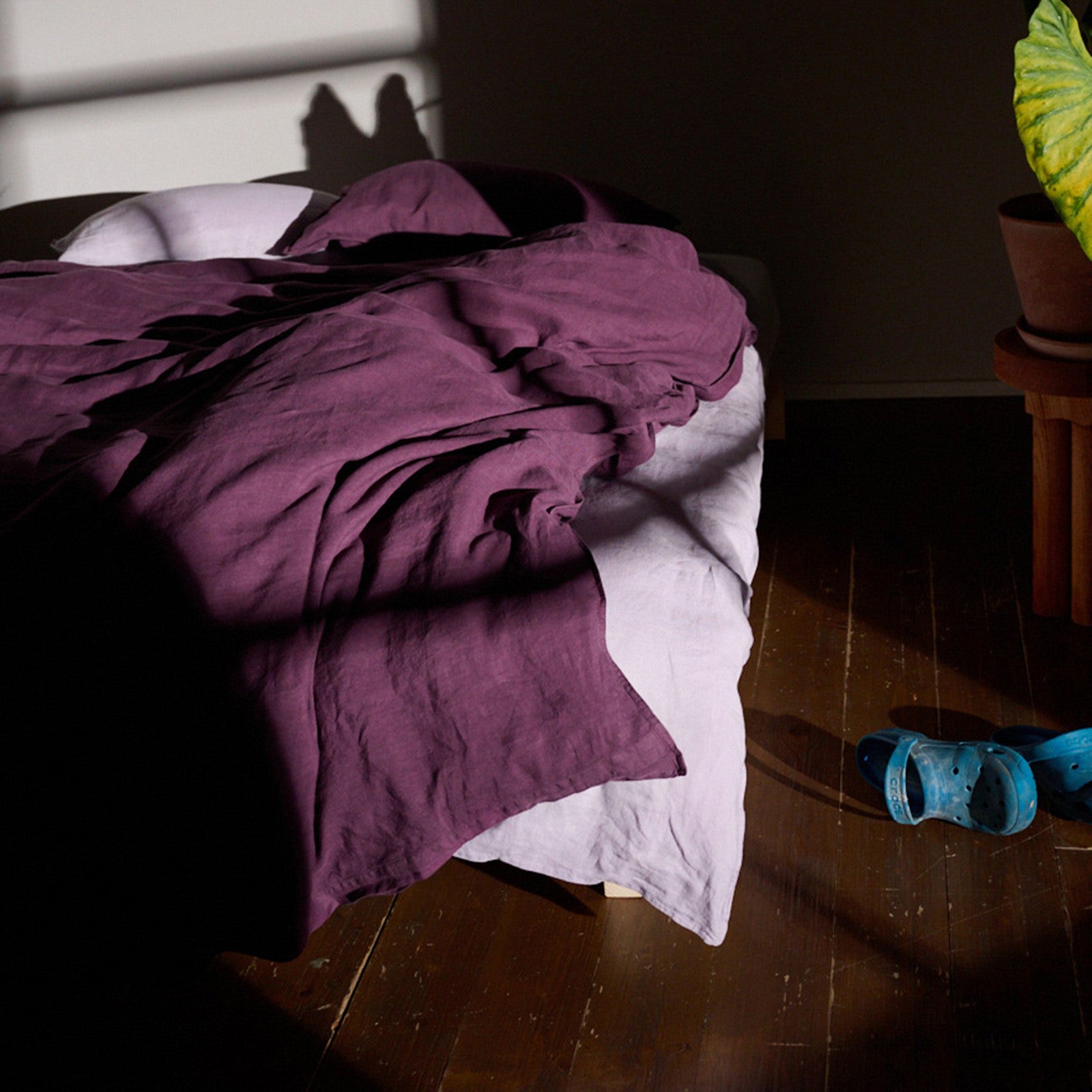 Linus uni plum Housse de couette 200x210 cm