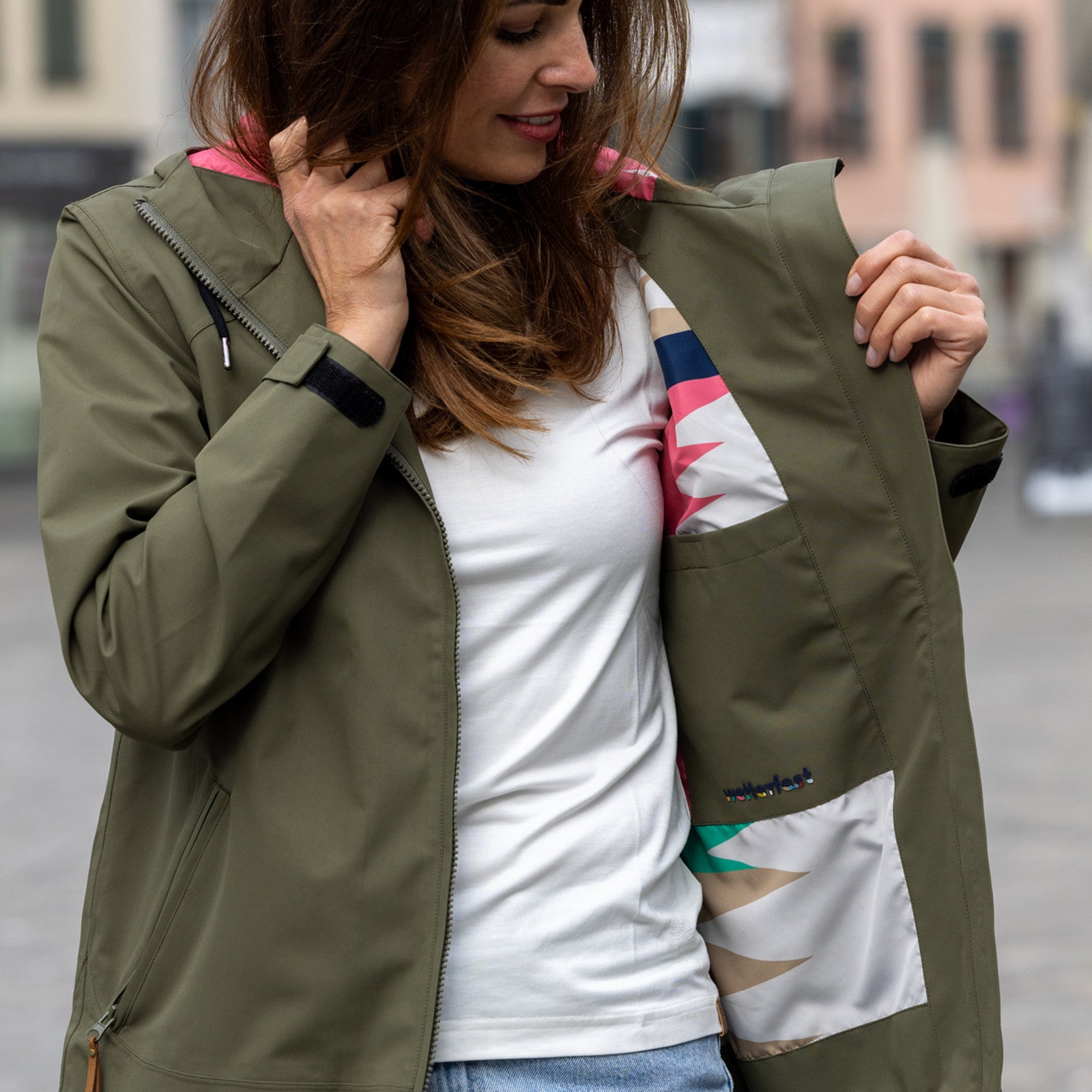 Veste de pluie pour femme Gemma ivy green