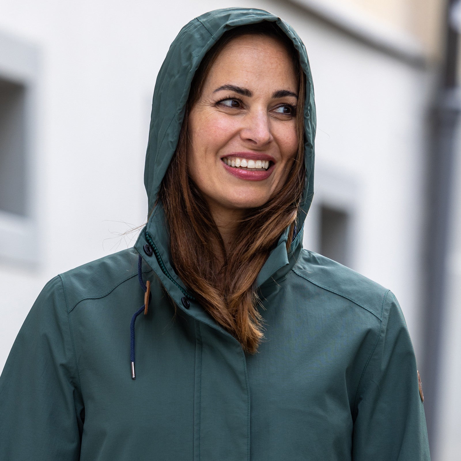 Women's raincoat Isla darkest spruce