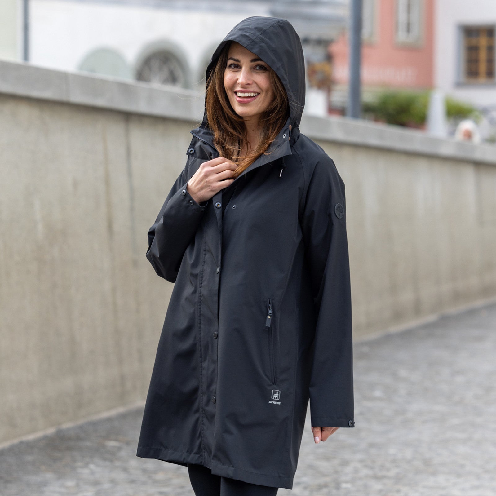 Women's raincoat Travelcoat black