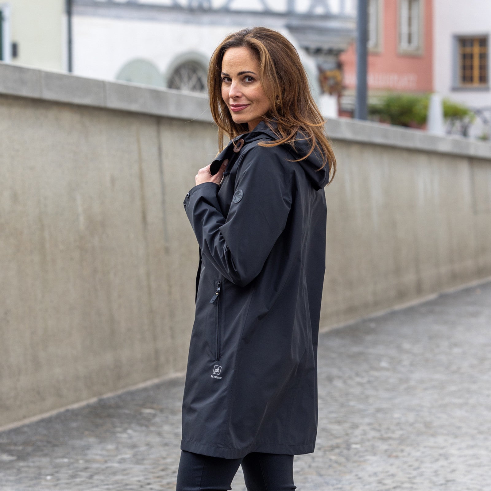 Women's raincoat Travelcoat black