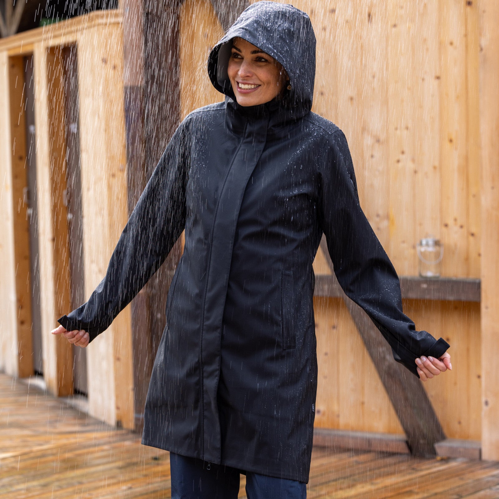Manteau de pluie pour femme Giselle black
