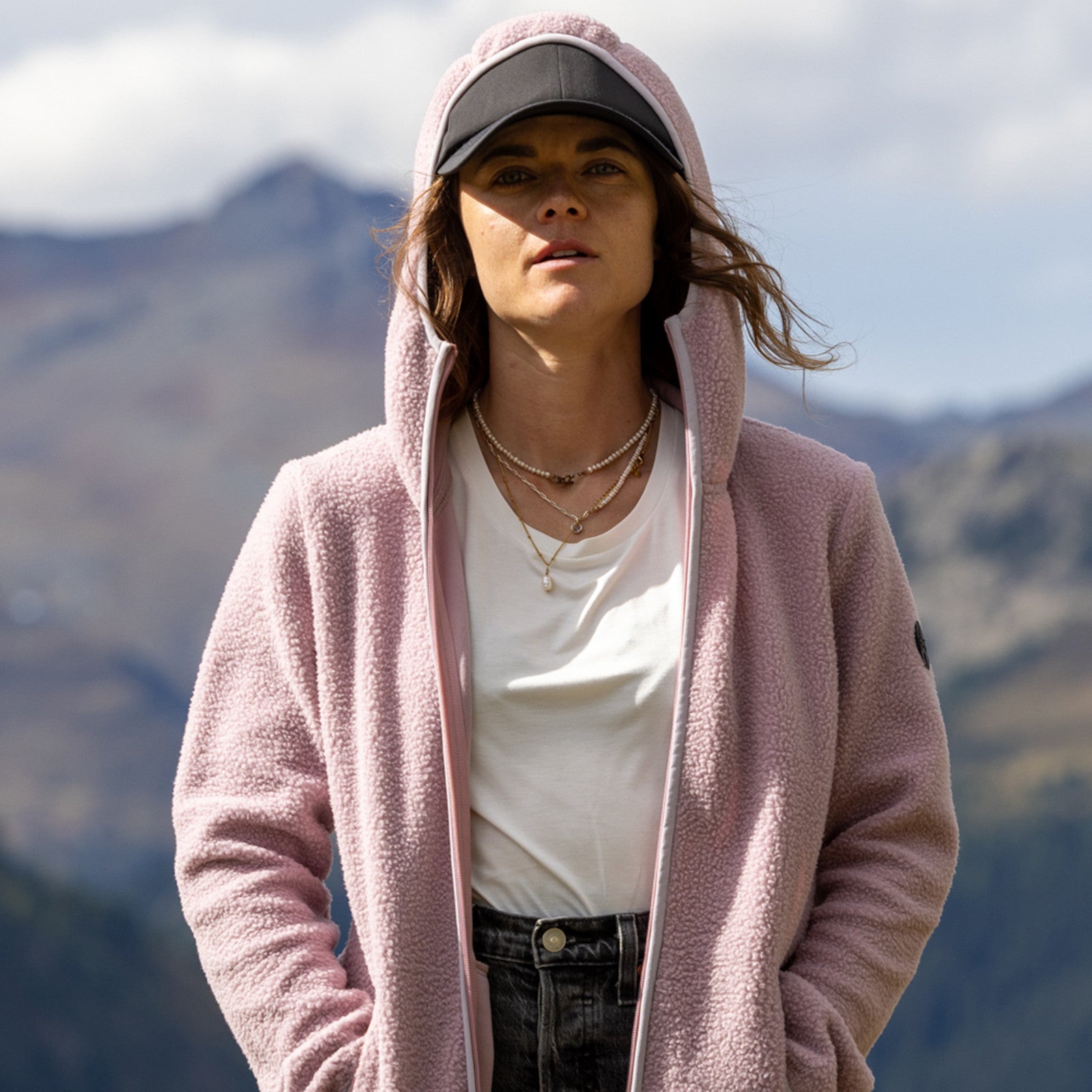 Women's Sherpa Jacket Bee mauve shadows