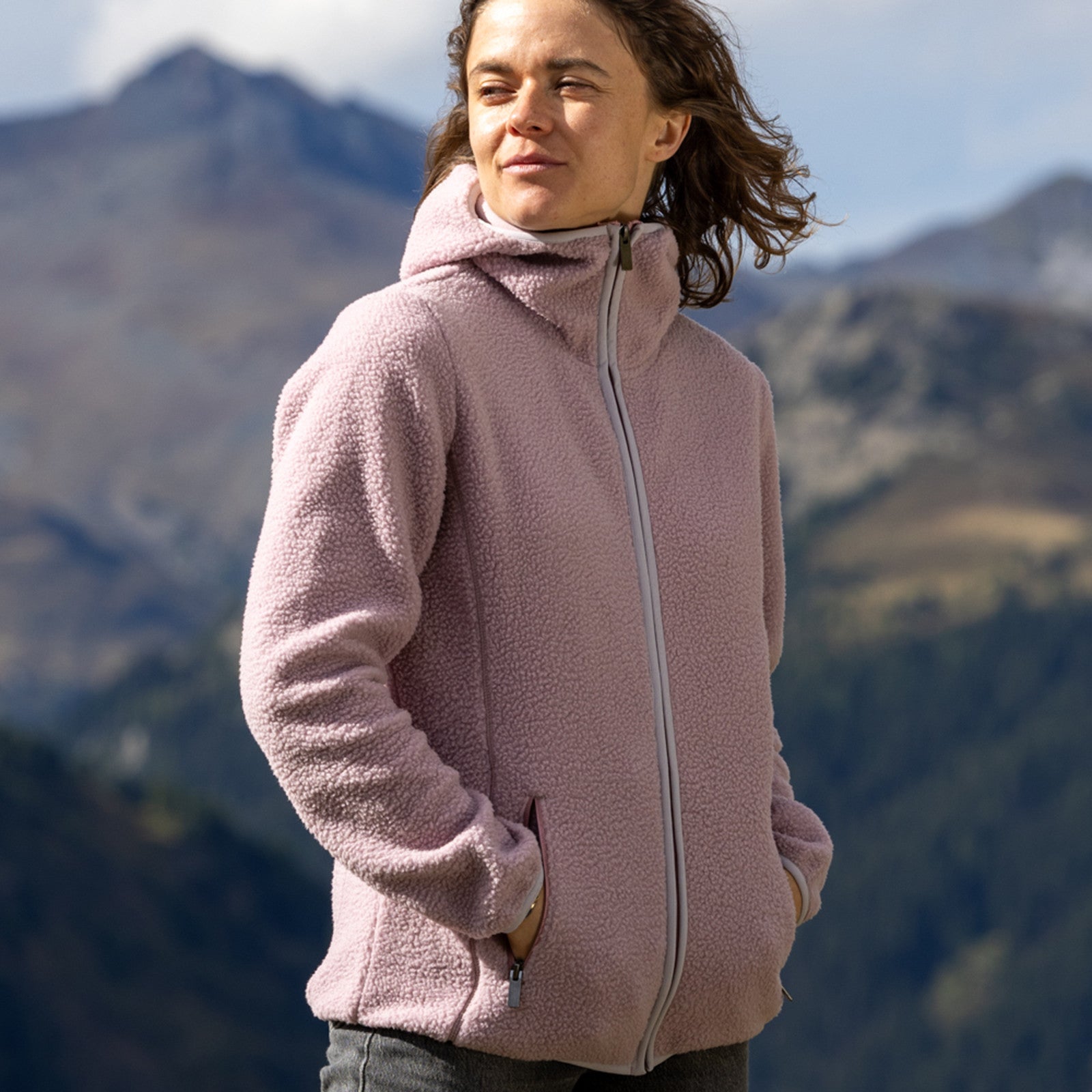 Women's Sherpa Jacket Bee mauve shadows