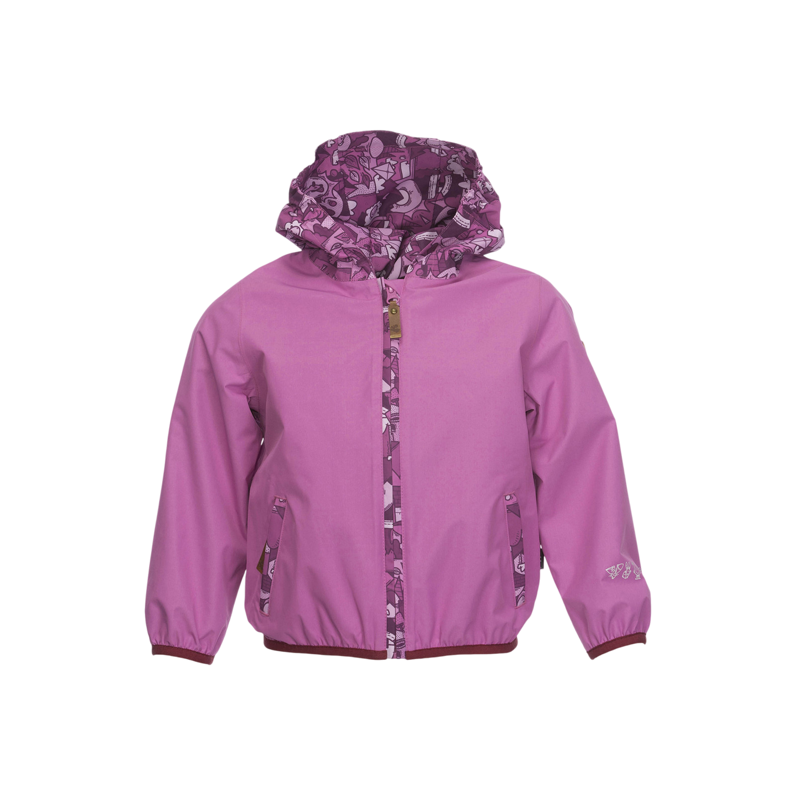Kids Malin rain jacket radiant orchid