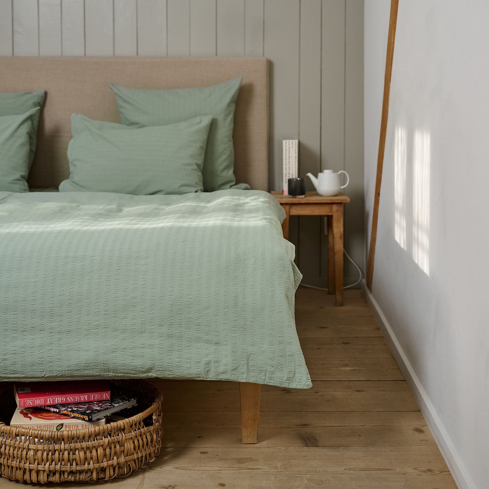 KEMERI Housse de couette eucalyptus 240x240 cm