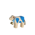 Trauffer calf with bell Buebä white light blue