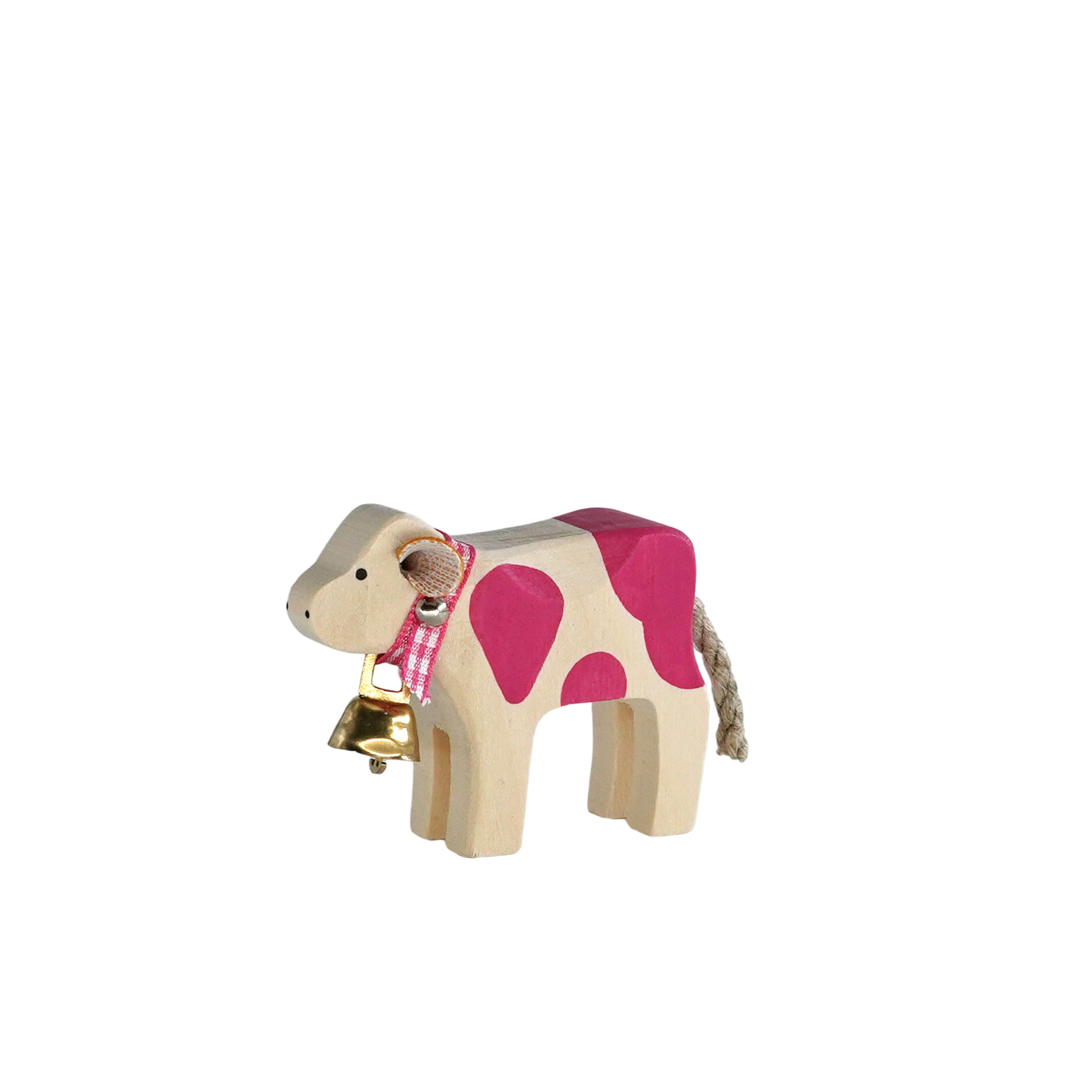 Trauffer Kalb mit Glocke Meitschi weiss pink