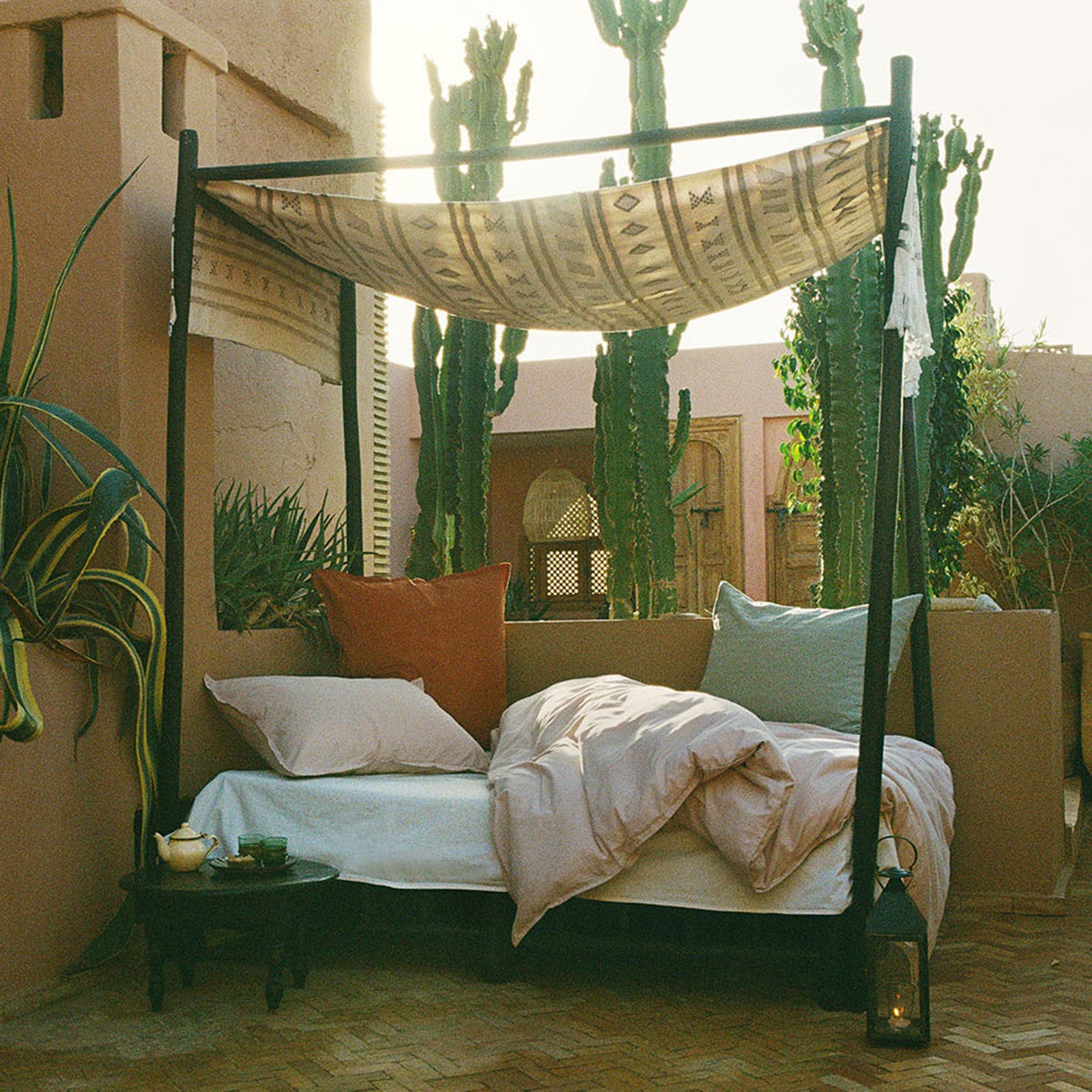 BELLECOUR Housse de couette rose 200x210 cm