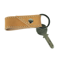 Schlüsselanhänger aus Leder Cognac