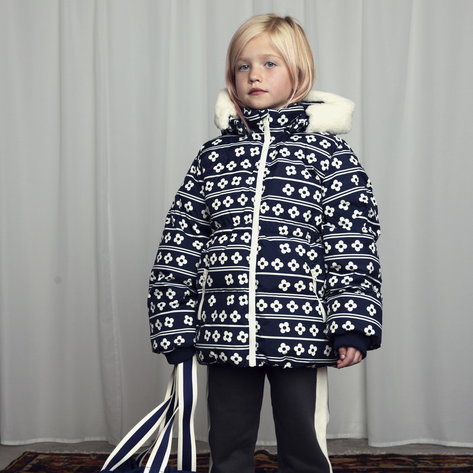 Jacke Flowers Aop Blue