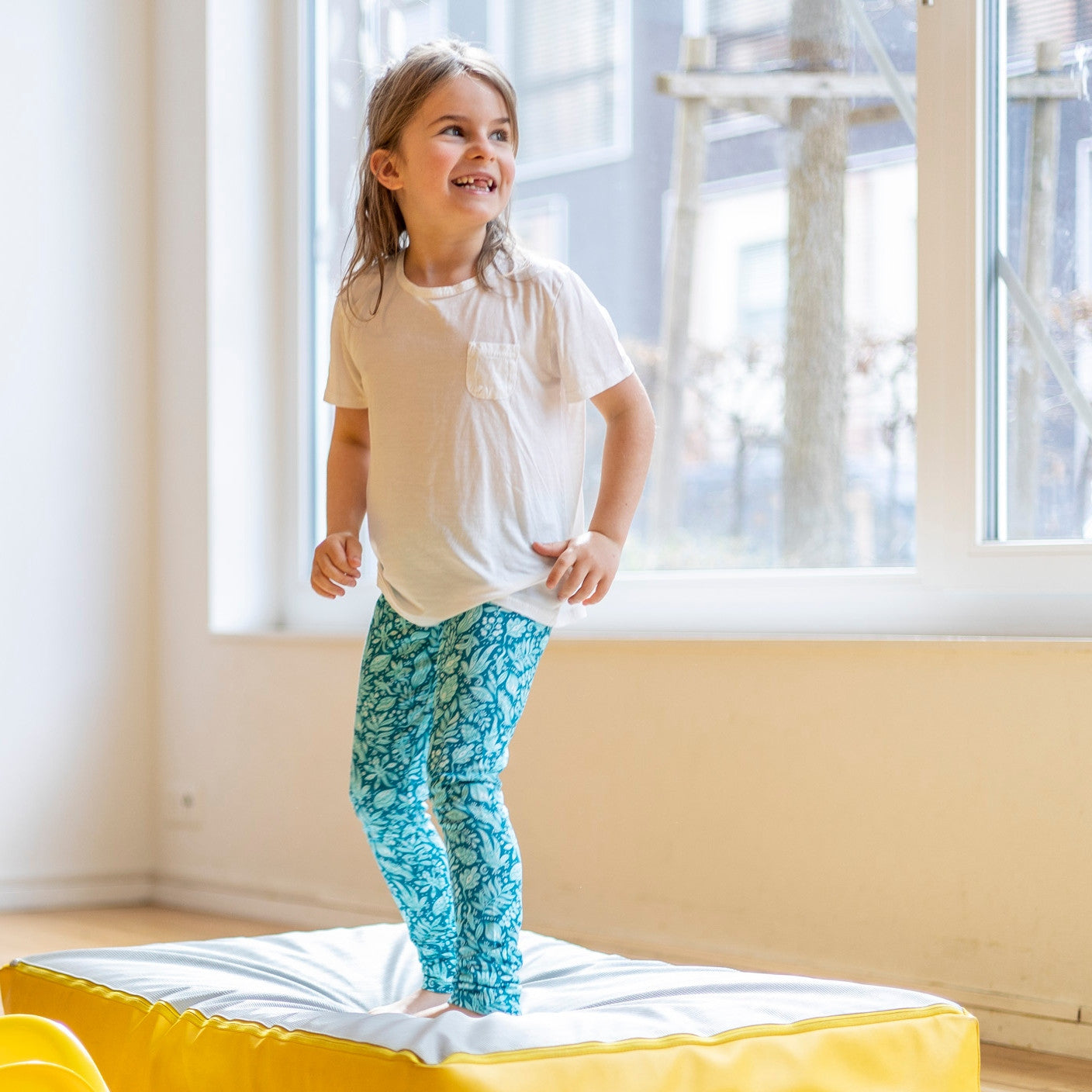 Lizard leggings turquoise